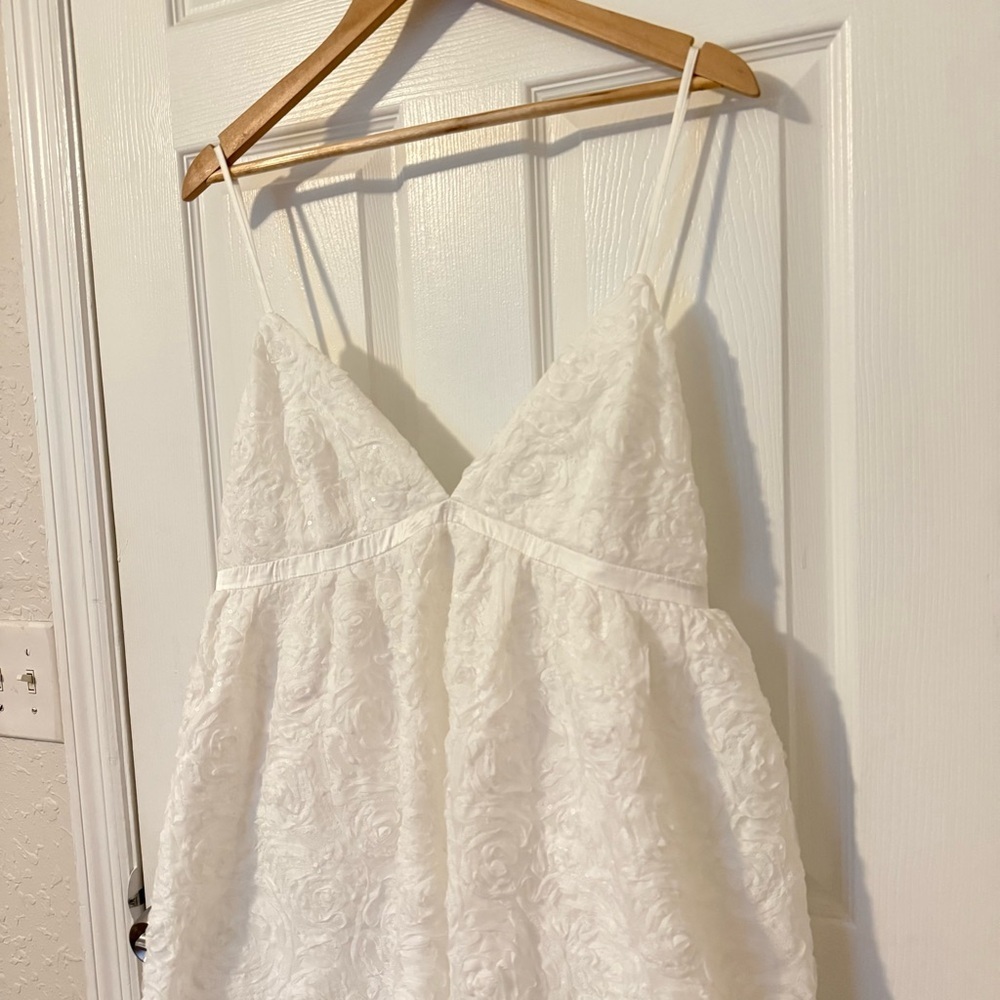 Anthropologie Endless Rose Sleeveless Sequin Bubble Mini Cocktail Bride Dress XL - Picture 4 of 12